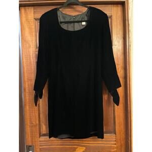 ANNE KLEIN BLACK VELVET COCKTAIL DRESS 12